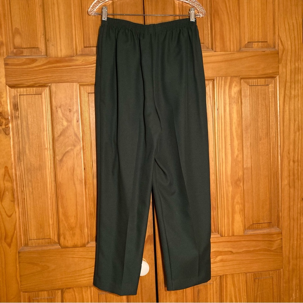 NWOT Alfred Dunner Vintage 80s Pull On Full Elastic Waist Pants Green Size 10
